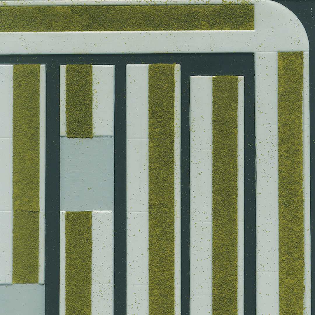 Open in modal - Plastruct Patterned Sheets, Curbs, Walks, and Parkways, 1:100 Scale, finished example