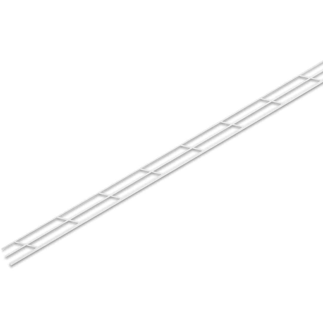 Open in modal - Plastruct Styrene Structural Stair Rail - 1:24 Scale, 1-3/4'' H x 3'' W x 24'' L
