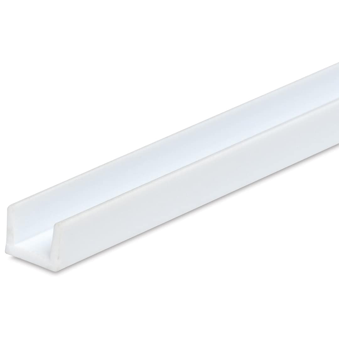 Open in modal - Plastruct Styrene Structural U Channel - Pkg of 5, 1/4'' H x 9/50'' W x 24'' L