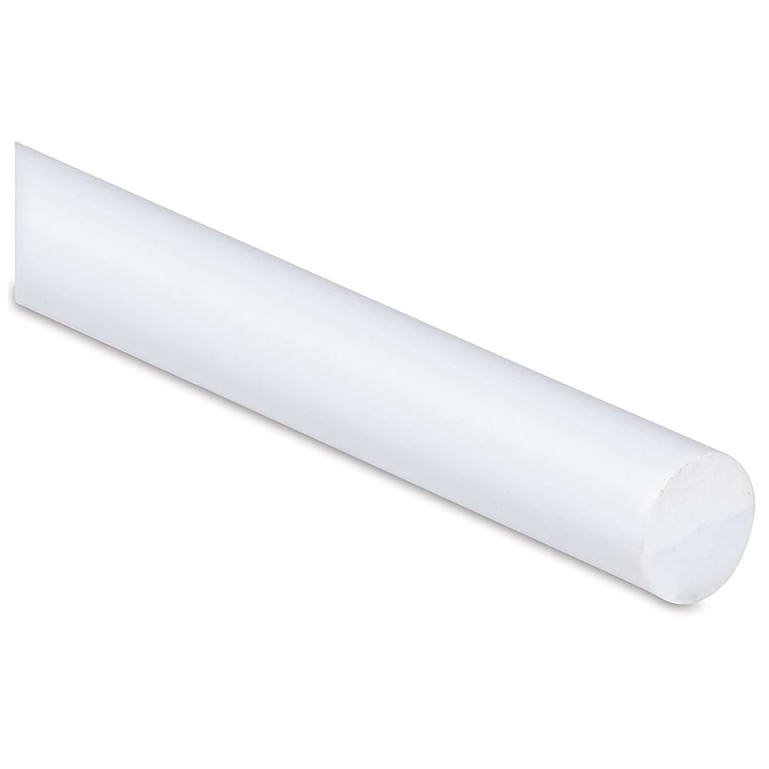 Open in modal - Plastruct Styrene Plastic Rods - Closeup of end of Round Rod