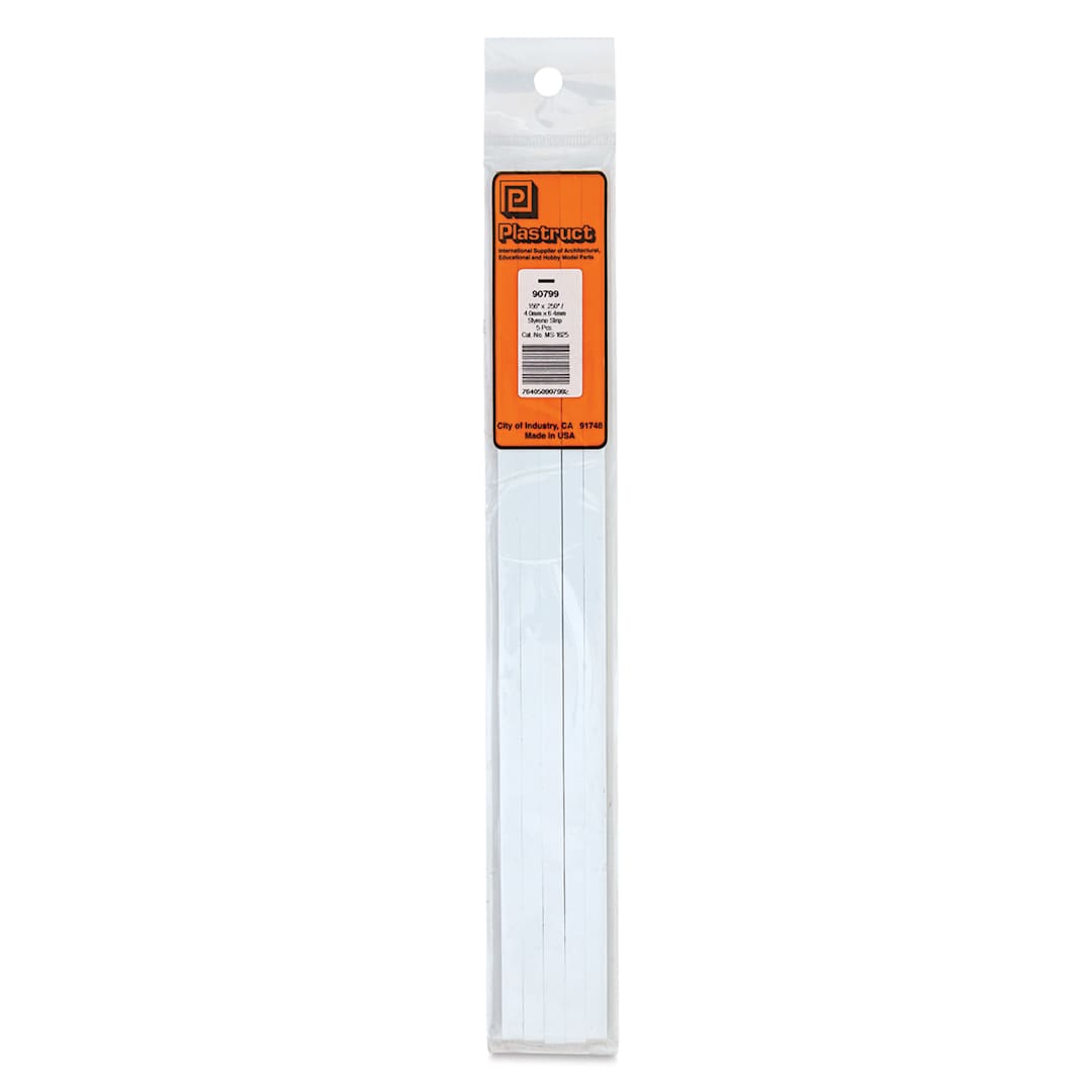 Open in modal - Plastruct Plastic Strip - Pkg of 5, 0.156" H × 0.25" W × 10" L