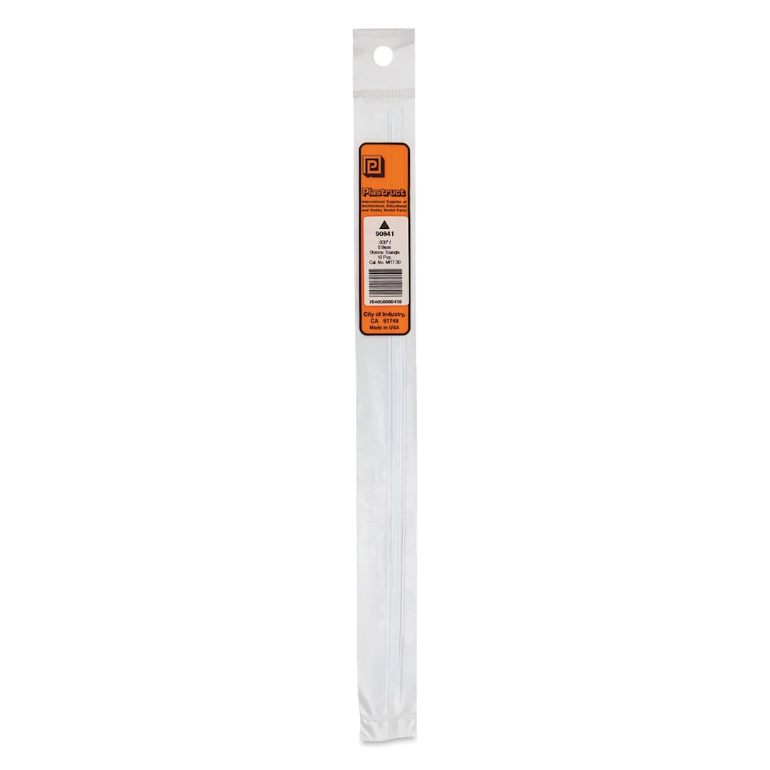 Open in modal - Plastruct Plastic Triangular Rod - Pkg of 10, 0.03" H × 0.03" W × 10" L