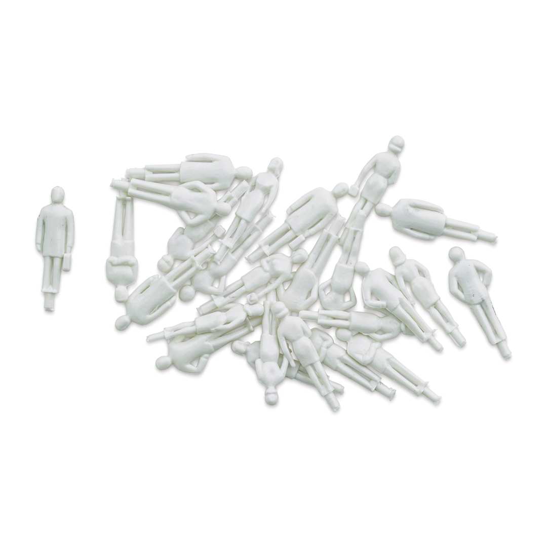 Open in modal - Plastruct Styrene Figures - Pkg of 25, 3/4" (out of packaging)