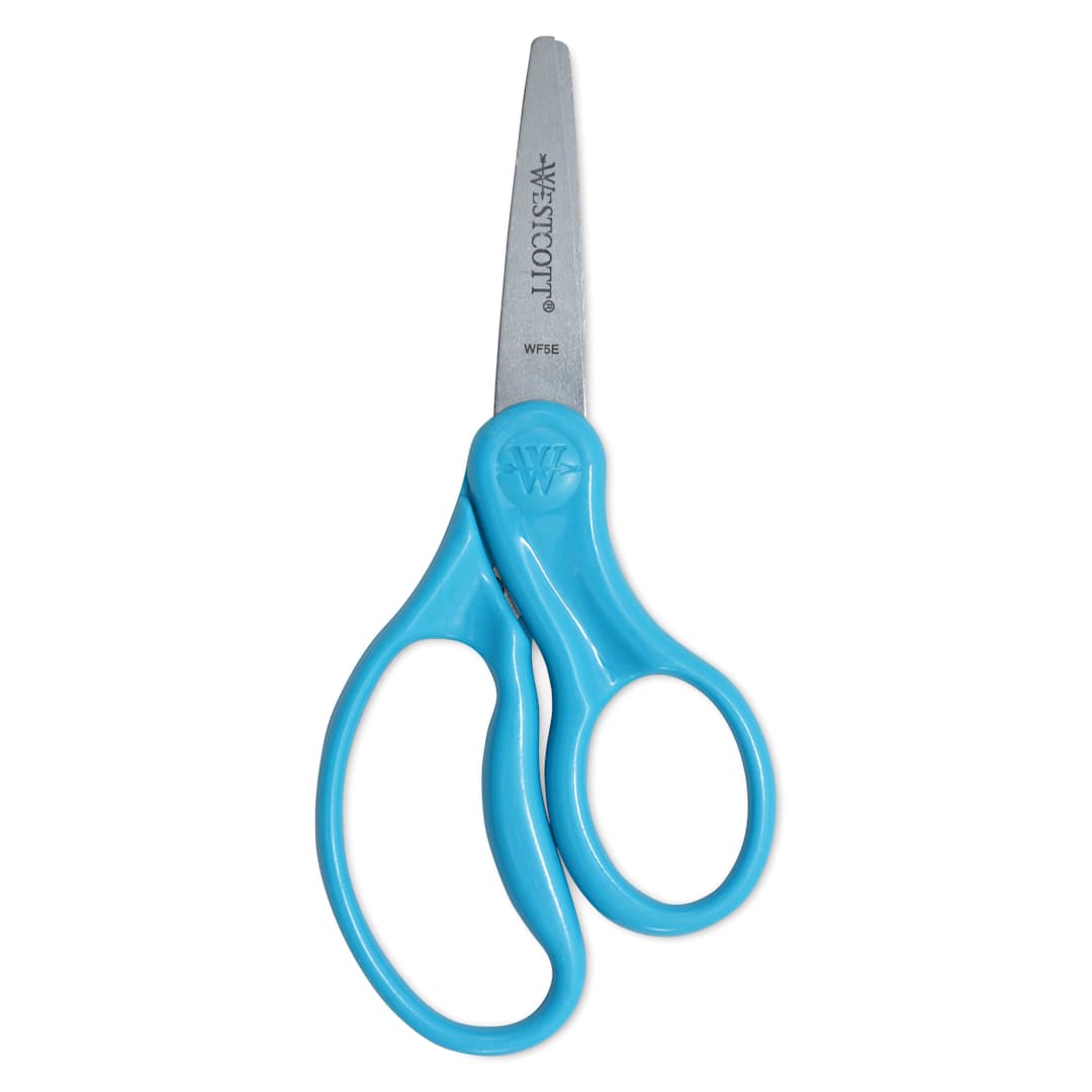 Open in modal - Westcott Hard Handle Kids Scissors - 5", Pointed blue