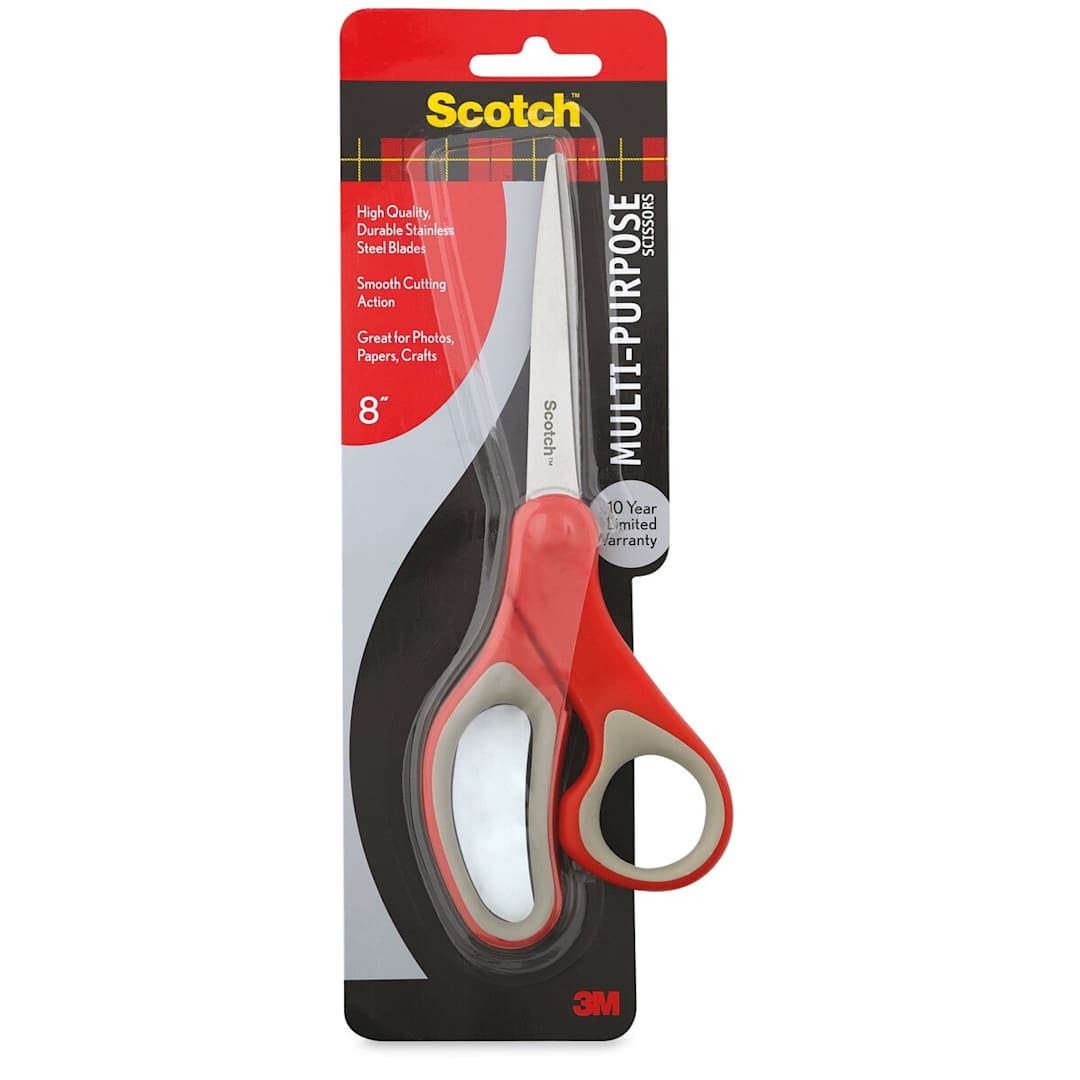 Open in modal - Scotch Multi-Purpose Scissors, 8" - front of packaging