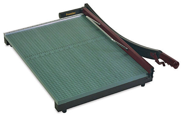 Open in modal - StakCut Green Board Paper Trimmer - Left angle view of 24" Cut Trimmer