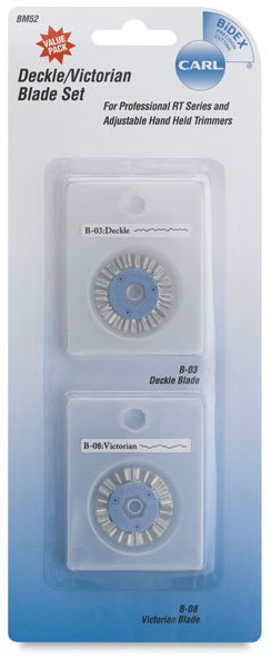 Open in modal - Rotary Trimmer Replacement Blades - Package of Deckle and Victorian Blades
