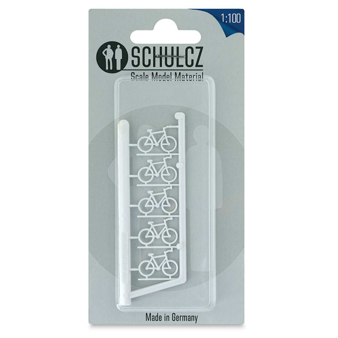 Open in modal - Schulcz Scale Model Vehicles - Bicycles, Pkg of 5, 1:100, 1/8" (front of package)