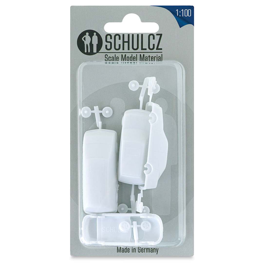 Open in modal - Schulcz Scale Model Vehicles - Cars, Pkg of 4, 1:100, 1/8" (front of package)