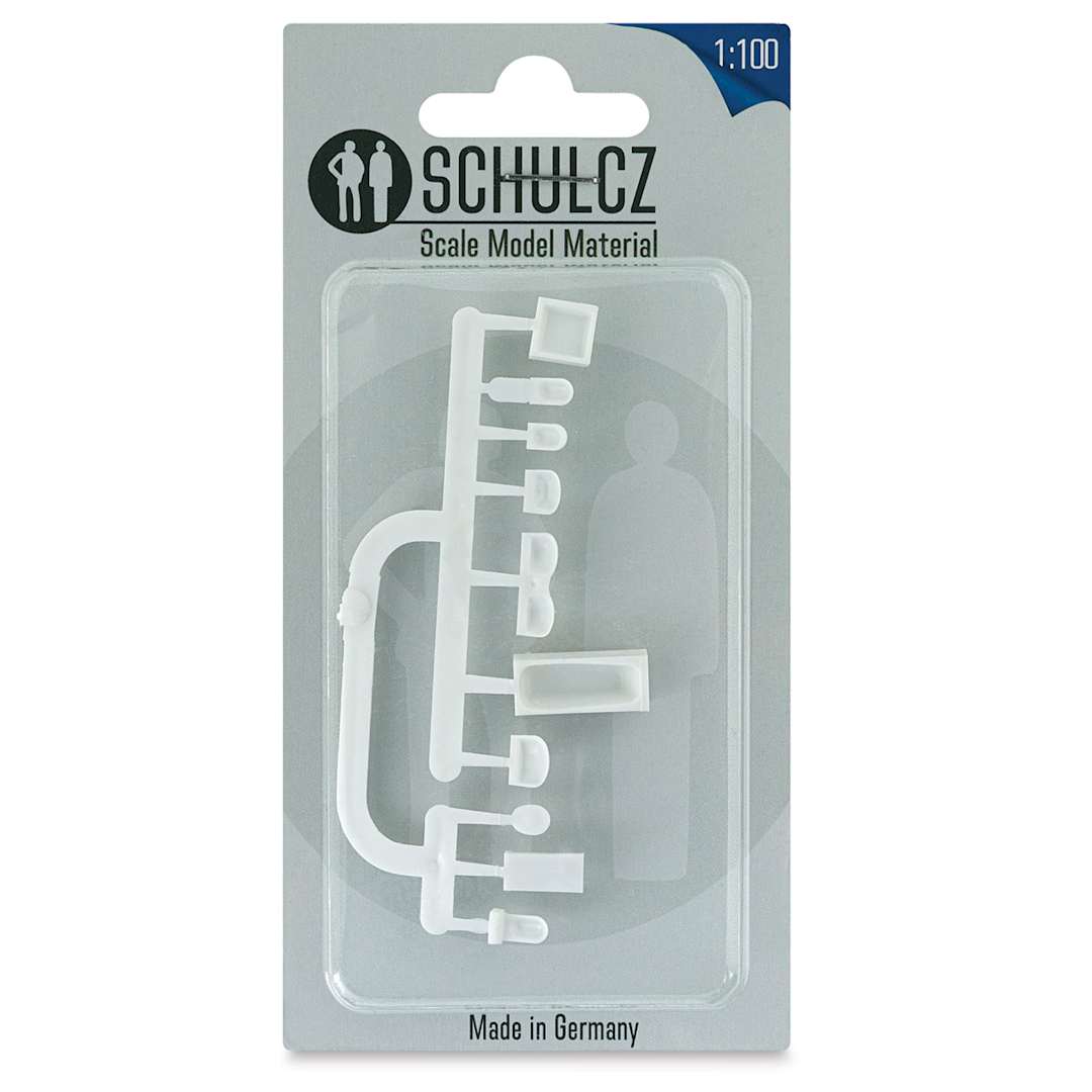 Open in modal - Schulcz Scale Model Furniture Set - Bathroom, 1:100, 1/8" (front of package)