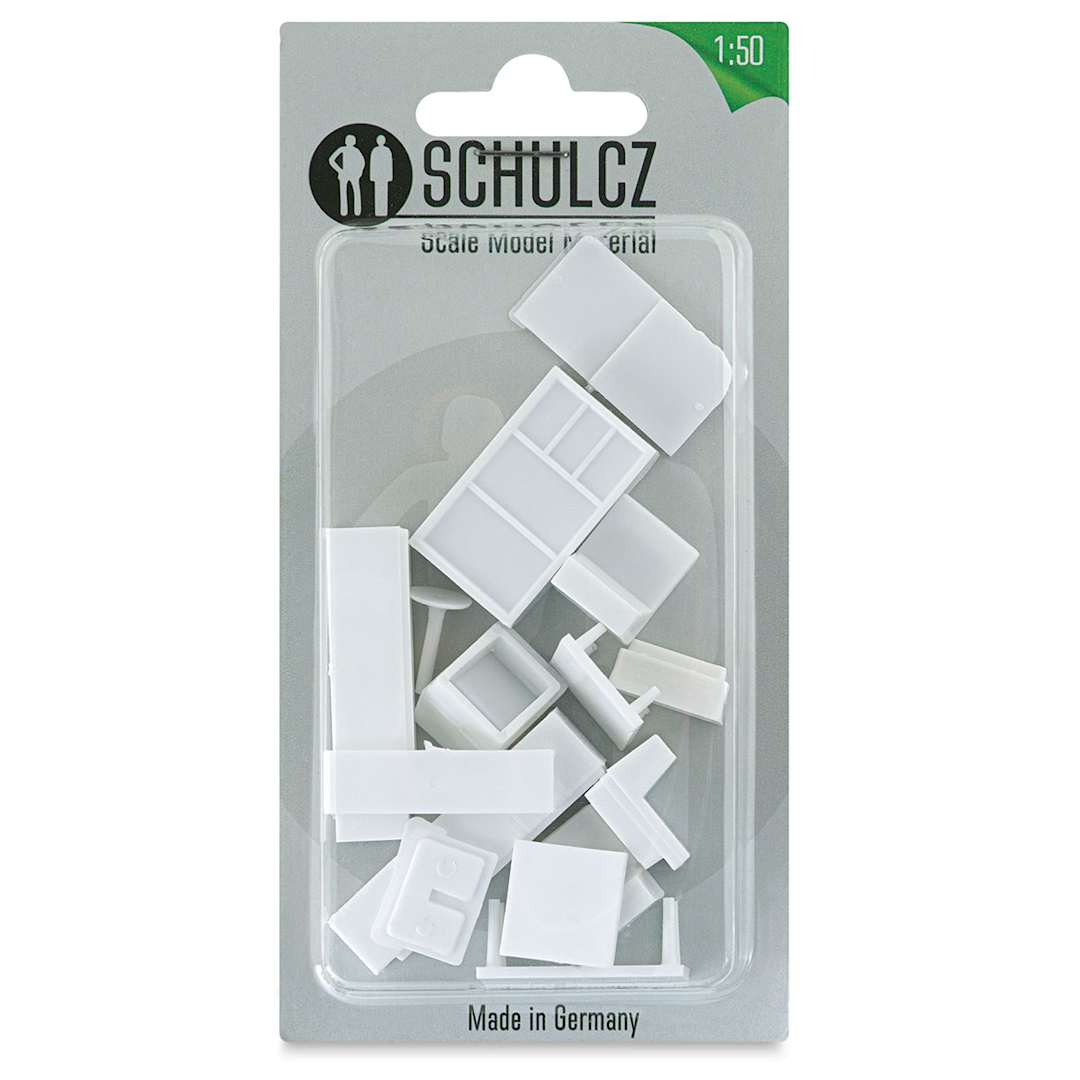 Open in modal - Schulcz Scale Model Furniture Set - Living Room, 1:50, 1/4" (front of package)