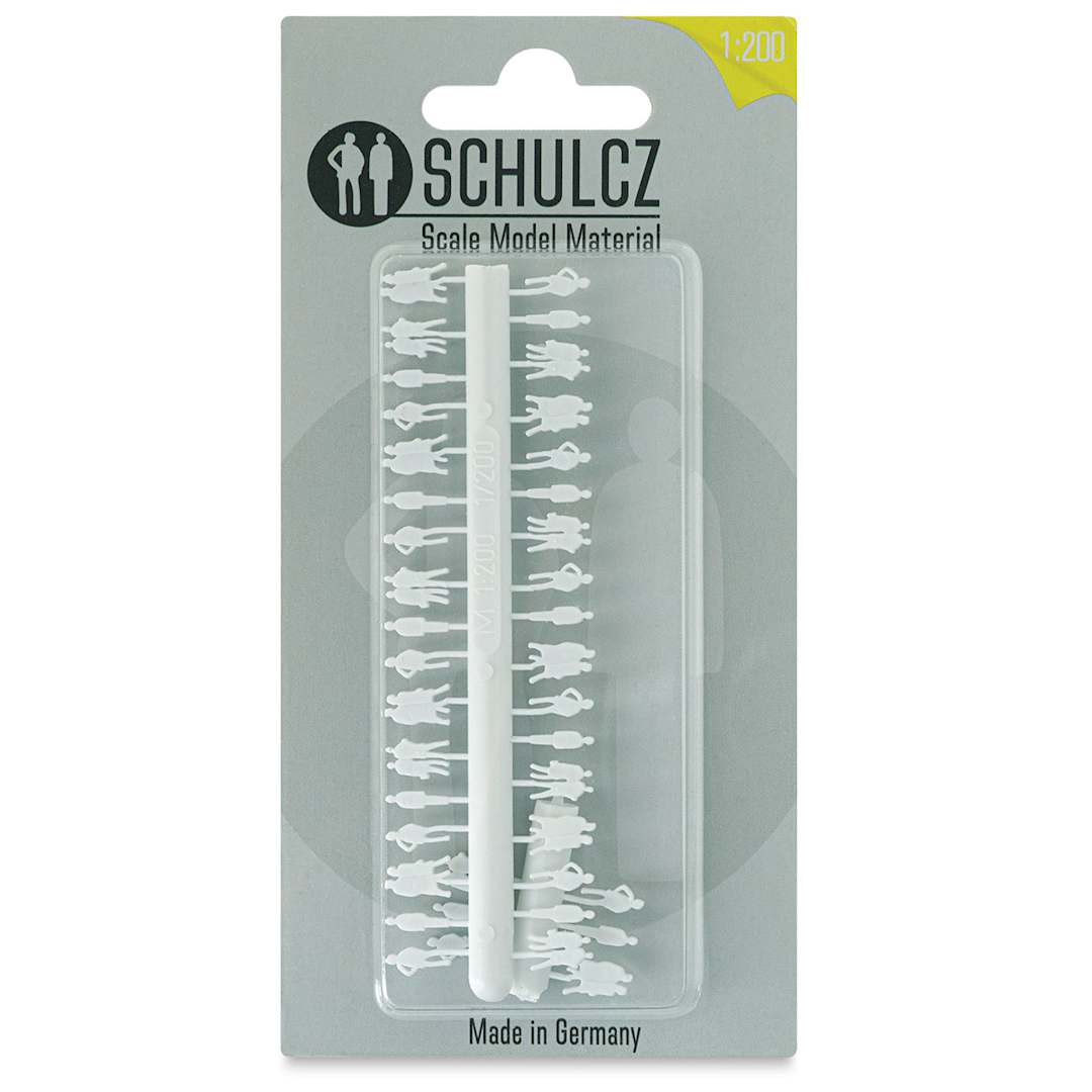 Open in modal - Schulcz Scale Model Figures - Silhouette, Pkg of 40, 1:200, 1/16" (front of package)