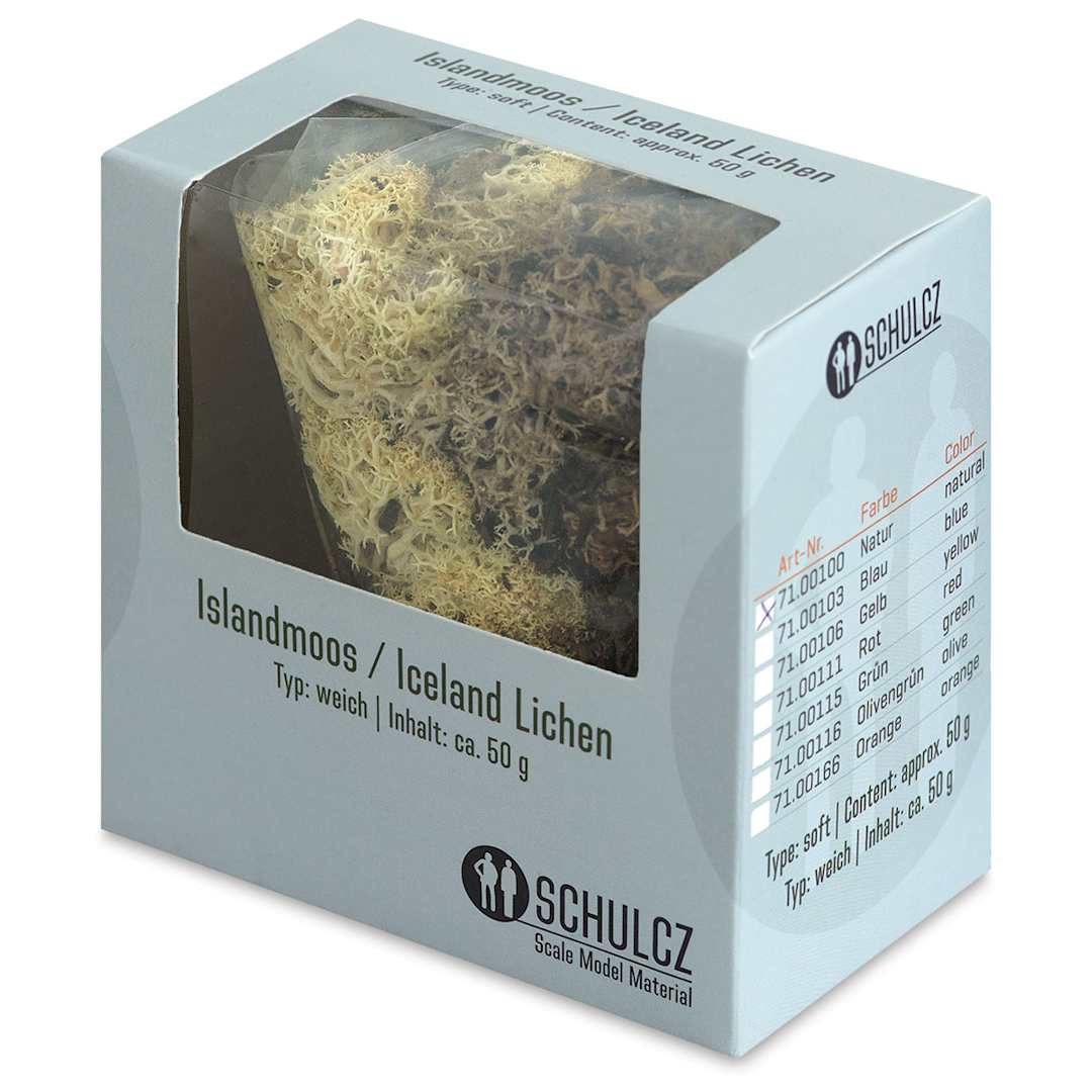 Open in modal - Schulcz Scale Model Foliage - Icelandic Lichen Moss, Natural, 50 g (front of box)