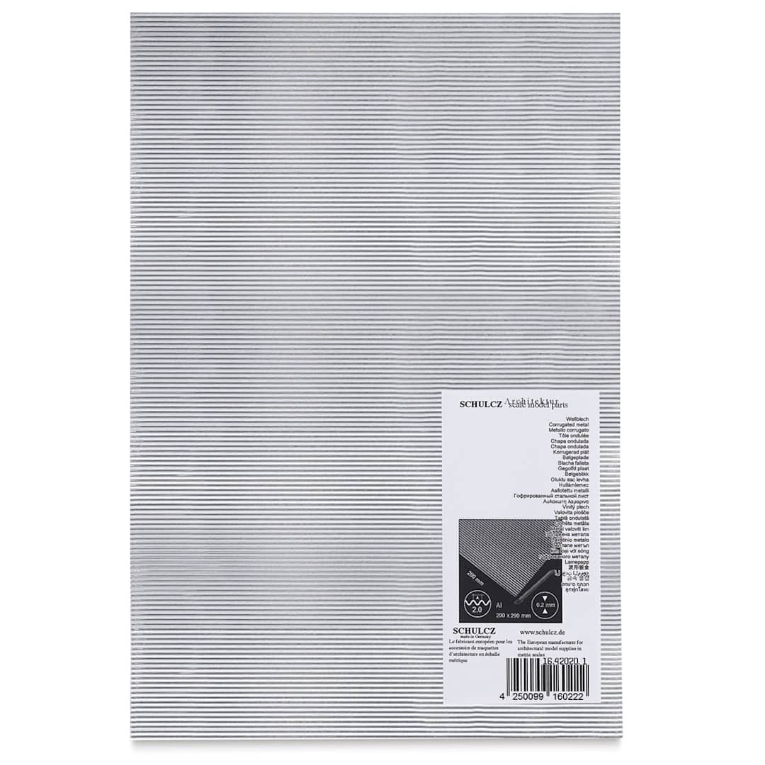 Open in modal - Schulcz Structured Aluminum Sheet - Wave, 2 mm, 7-5/8" x 11-3/4" (front of package)