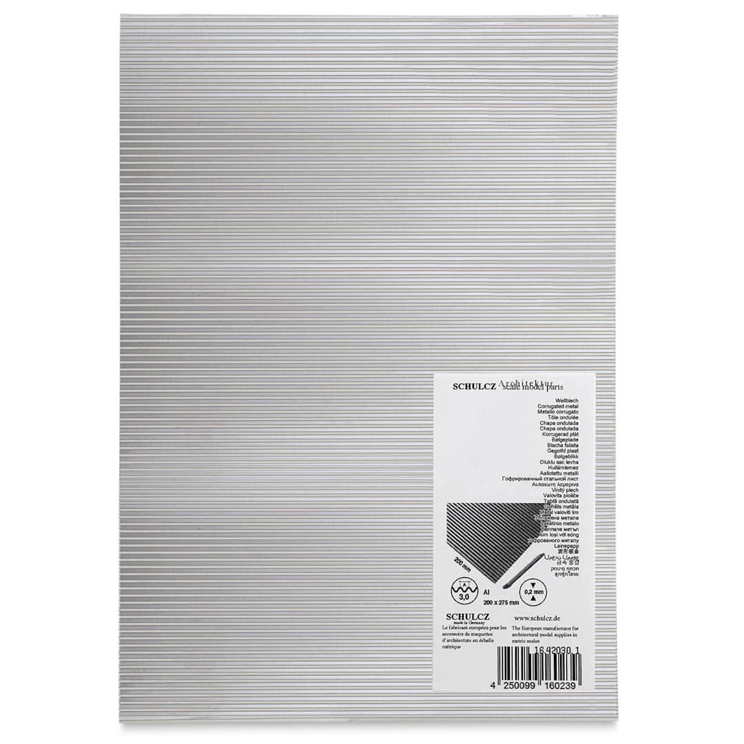 Open in modal - Schulcz Structured Aluminum Sheet - Wave, 3 mm, 7-5/8" x 11-3/4" (front of package) 