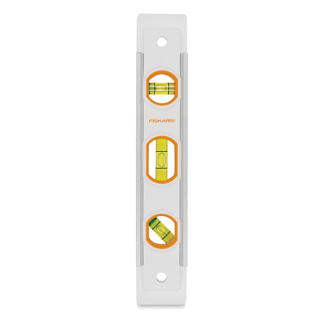 Open in modal - Fiskars DIY Precision Level - Upright showing three vials
