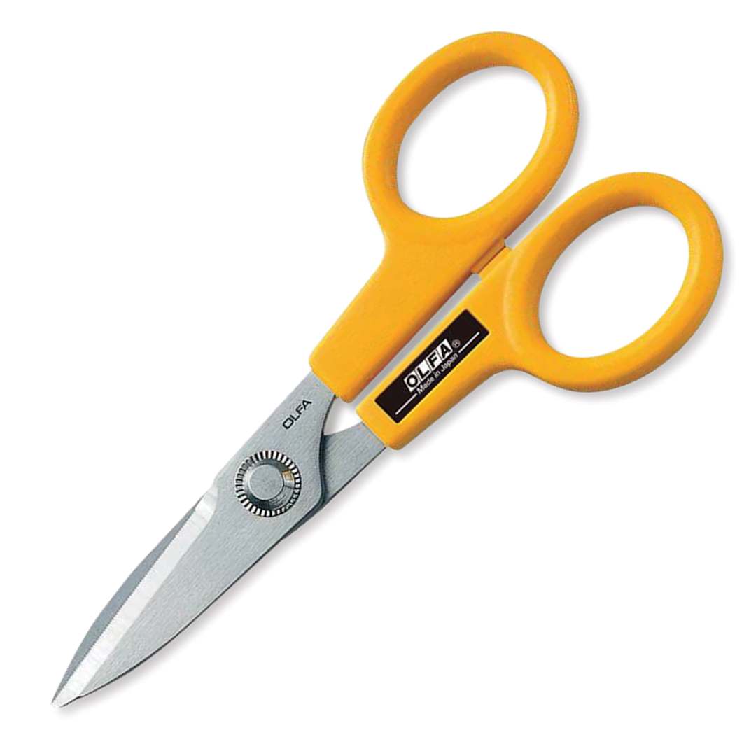 Open in modal - Olfa Serrated-Edge Stainless Steel Scissors - 5" out of packaging