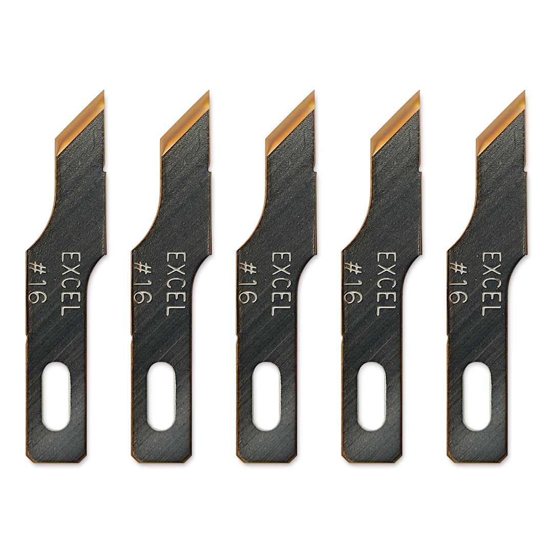 Open in modal - Excel Blades #16 Titanium Nitride Coated Stencil Edge Blades - Pkg of 5
