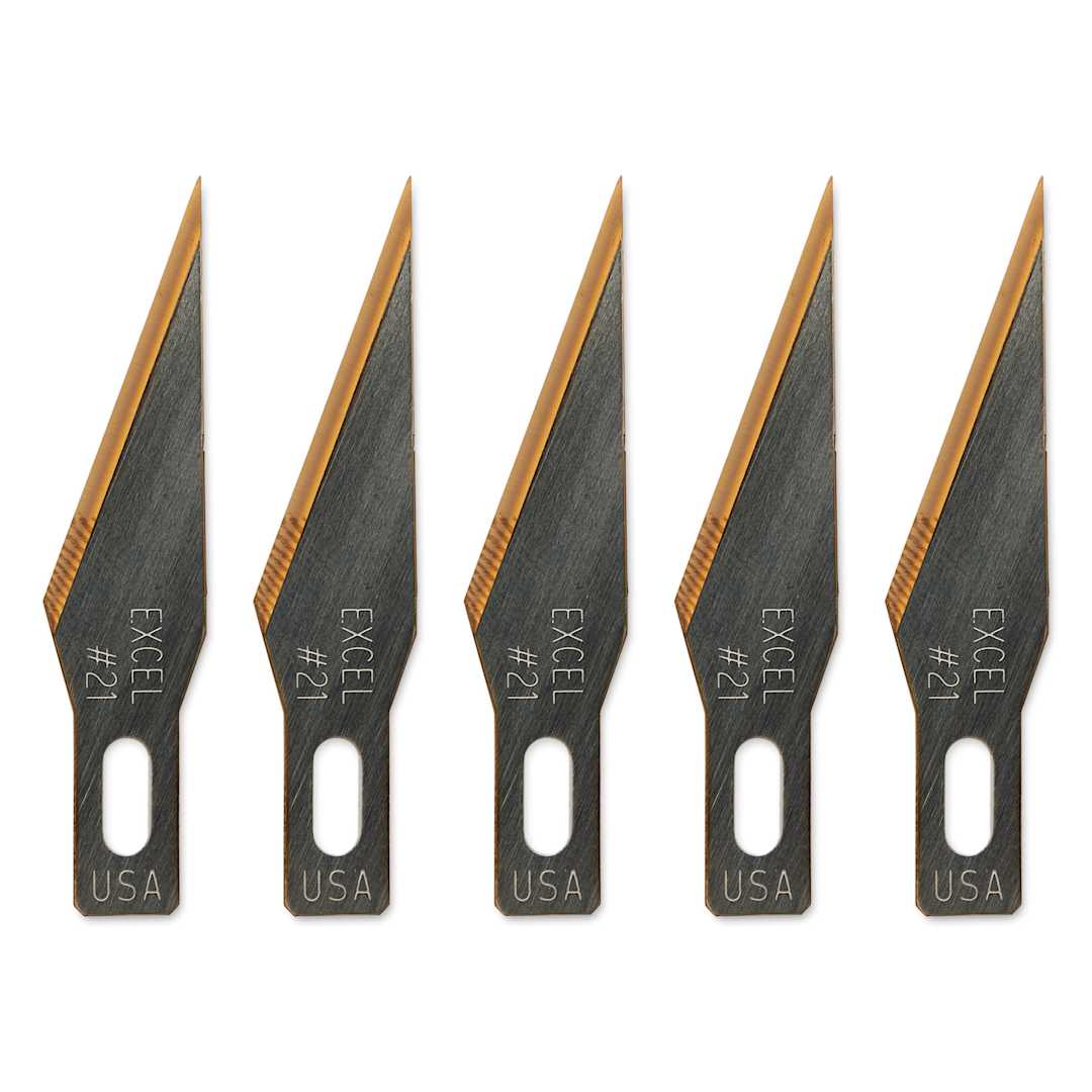 Open in modal - Excel Blades #21 Titanium Nitride Coated Blades - Pkg of 5
