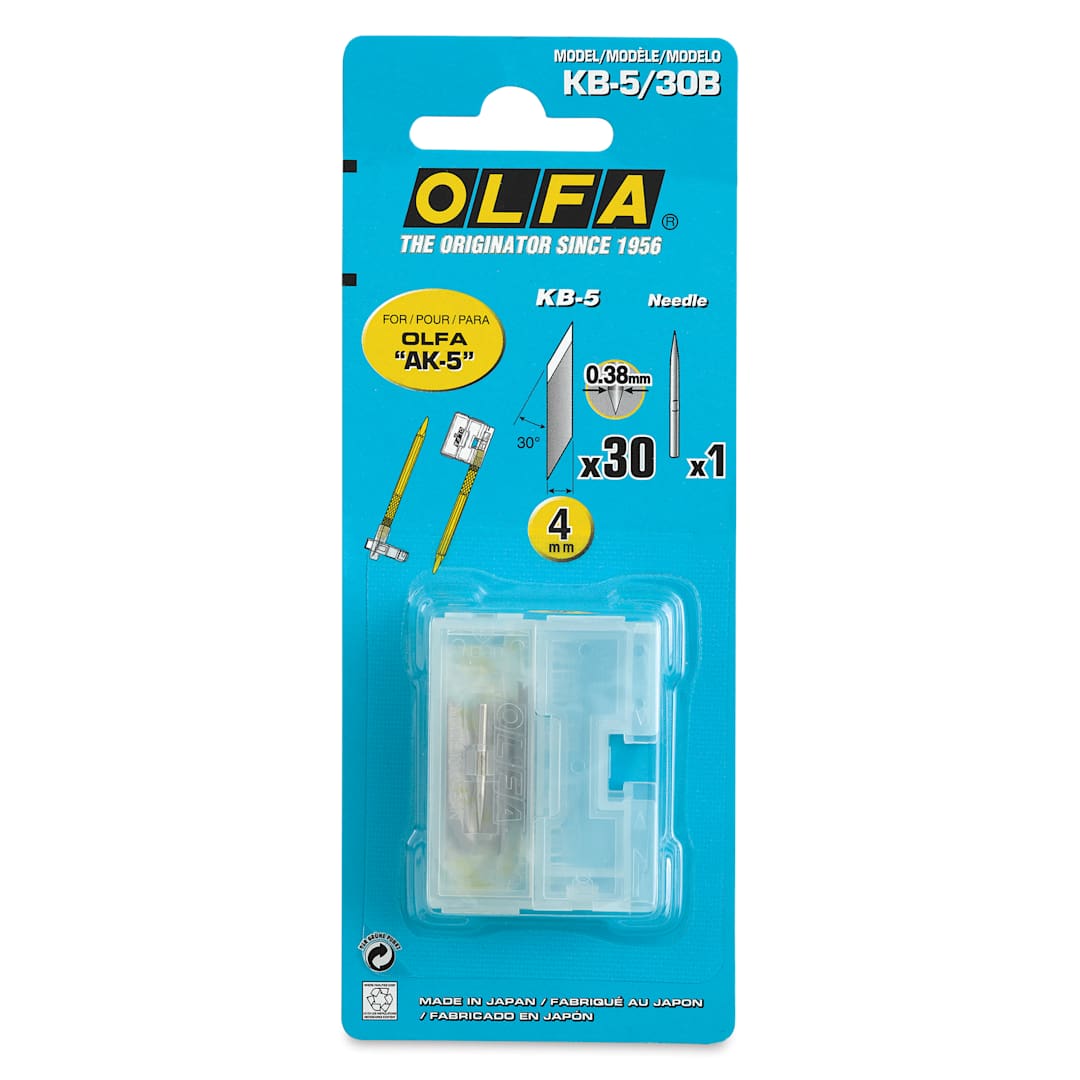 Open in modal - Olfa Multi-Purpose Art Blades - 4 mm, Pkg of 30, front of the packaging