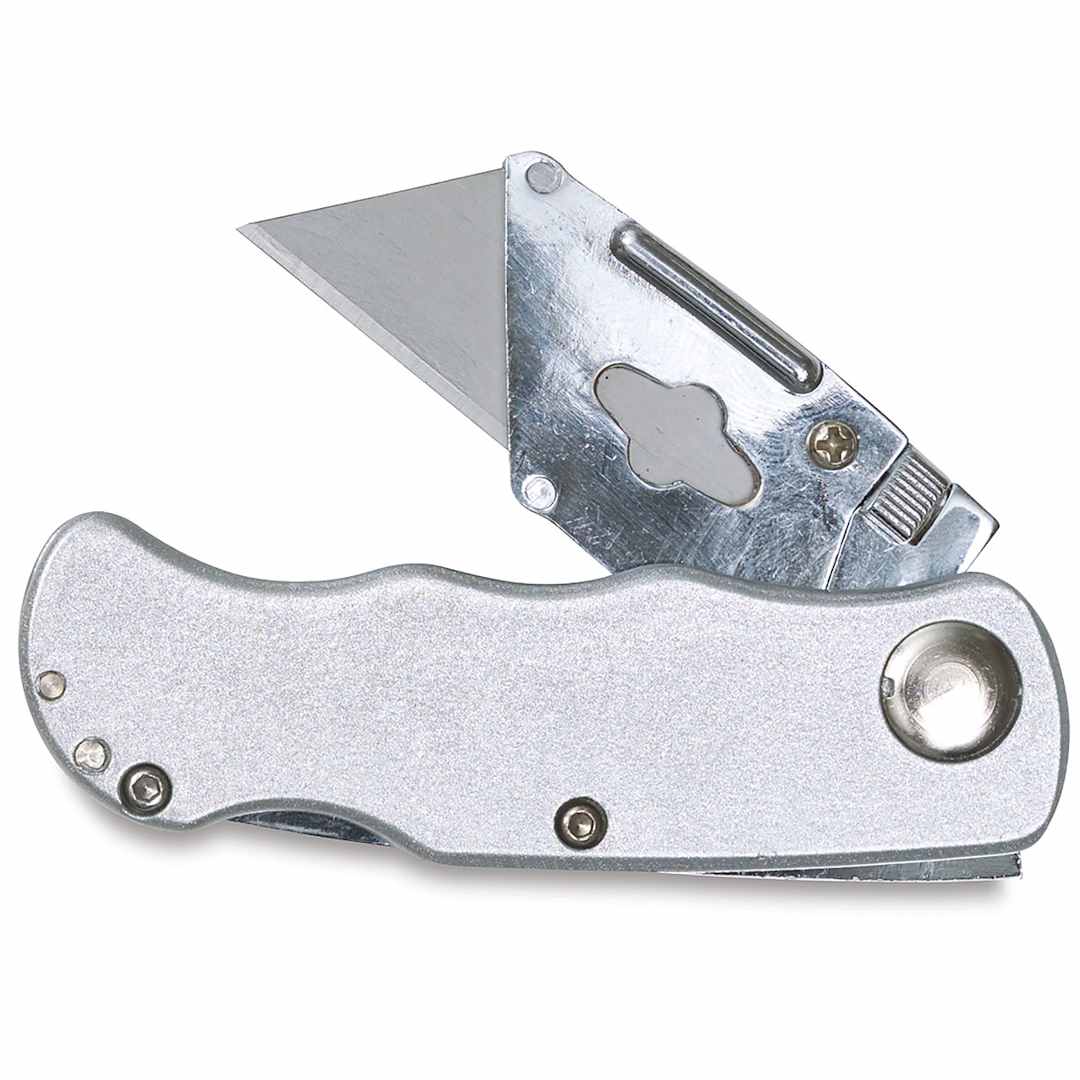 Open in modal - Excel Blades Folding Utility Knife - Side view partially open