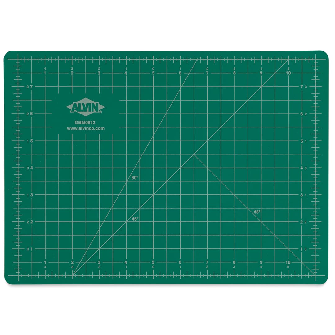 Open in modal - Alvin Cutting Mat - 8 1/2" x 12", Green/Black - green side