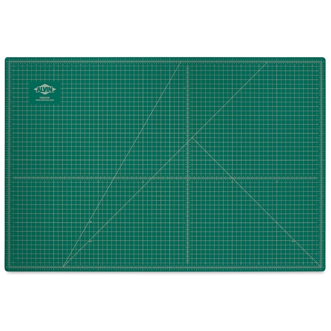 Open in modal - Alvin Cutting Mat - 24" x 36", Green/Black - green side