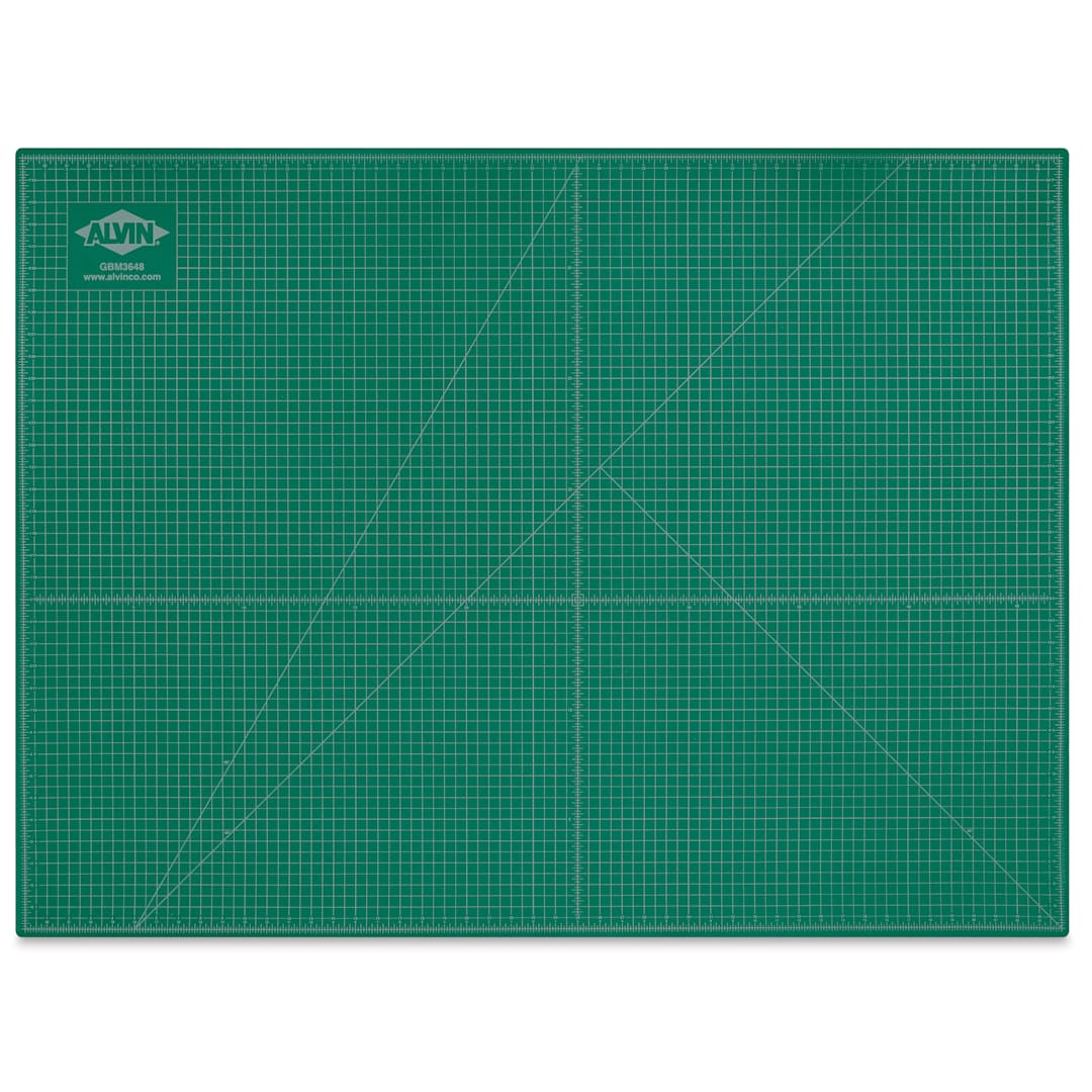 Open in modal - Alvin Cutting Mat - 24" x 36", Green/Black - green side