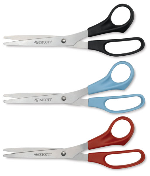 Open in modal - Westcott All Purpose Stainless Steel Scissors - Components of 3pk of Assorted Color scissors