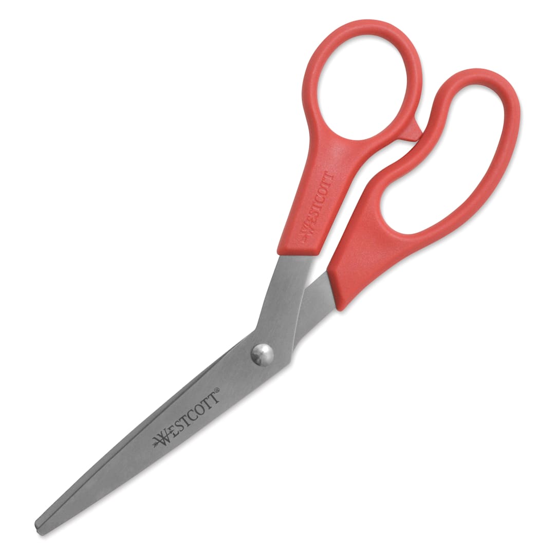 Open in modal - Westcott Bent All Purpose Value Scissors - 8", Red