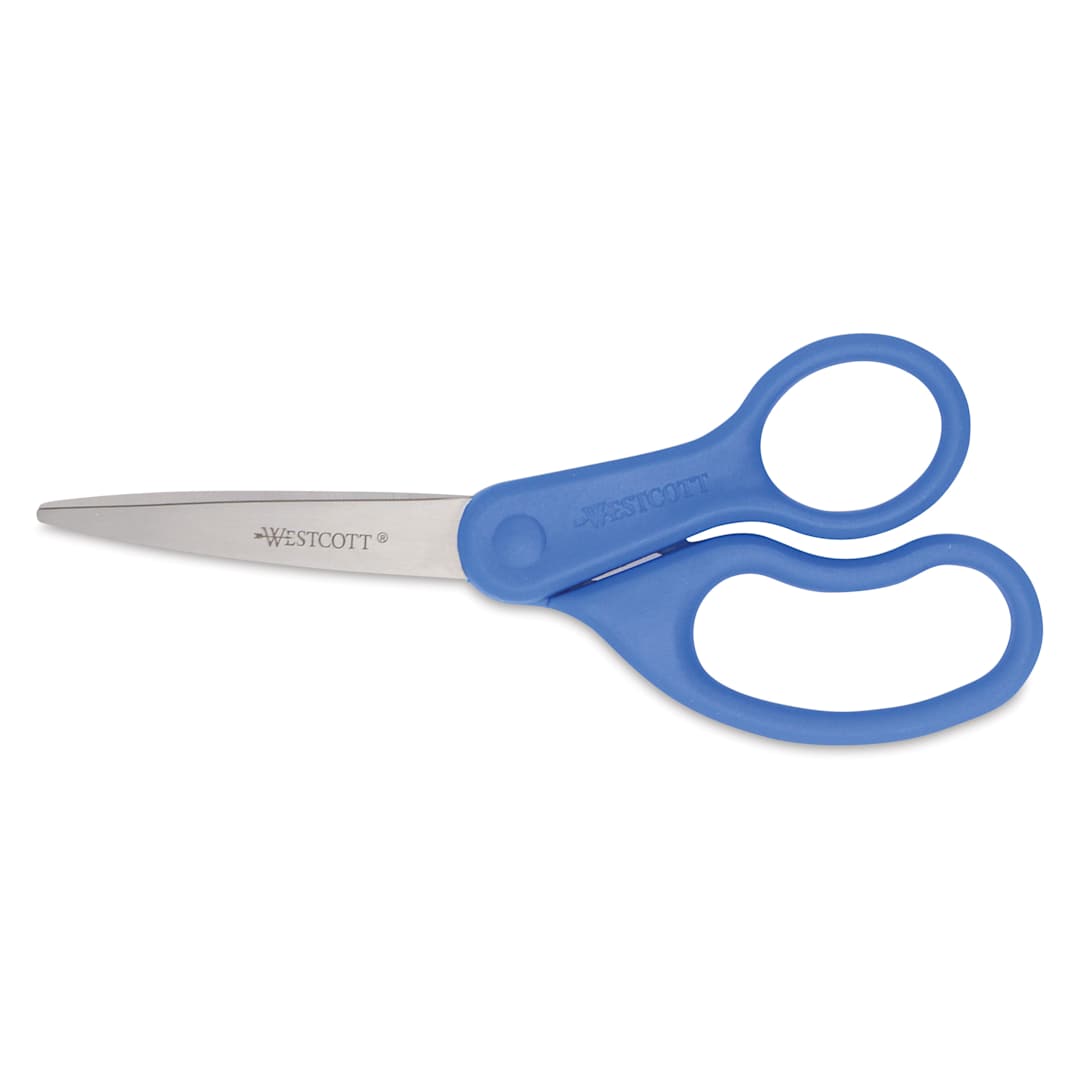 Open in modal - Westcott Straight All Purpose Preferred Stainless Steel Scissors - 7" closed