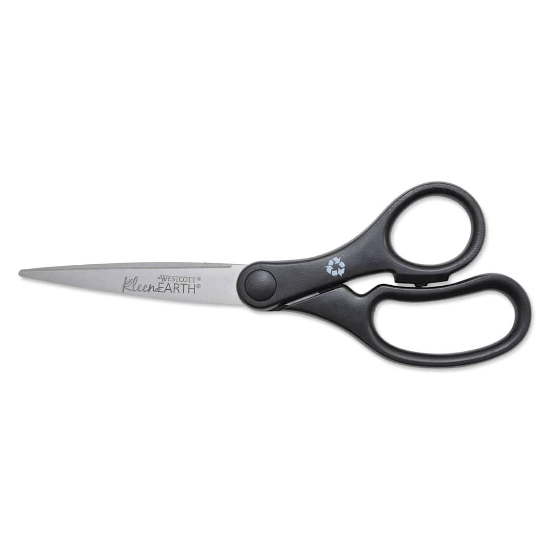 Open in modal - Westcott Bent KleenEarth Recycled Scissors - 7", Black