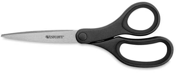 Open in modal - KleenEarth Recycled Scissors - Side view of Straight Scissors