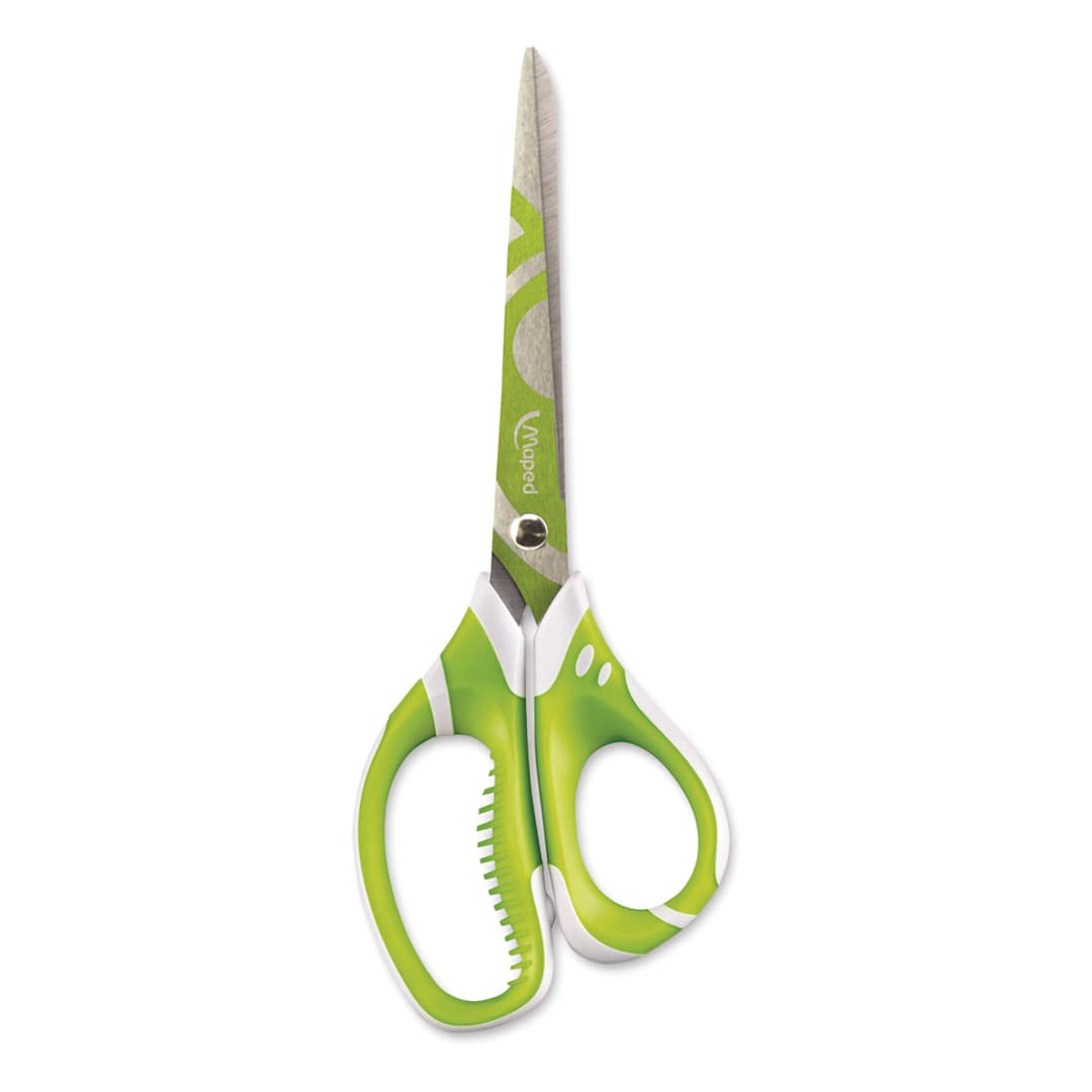 Open in modal - Maped Zenoa Fit Multi-Purpose Scissors - 7", Student Version, Universal - green scissors