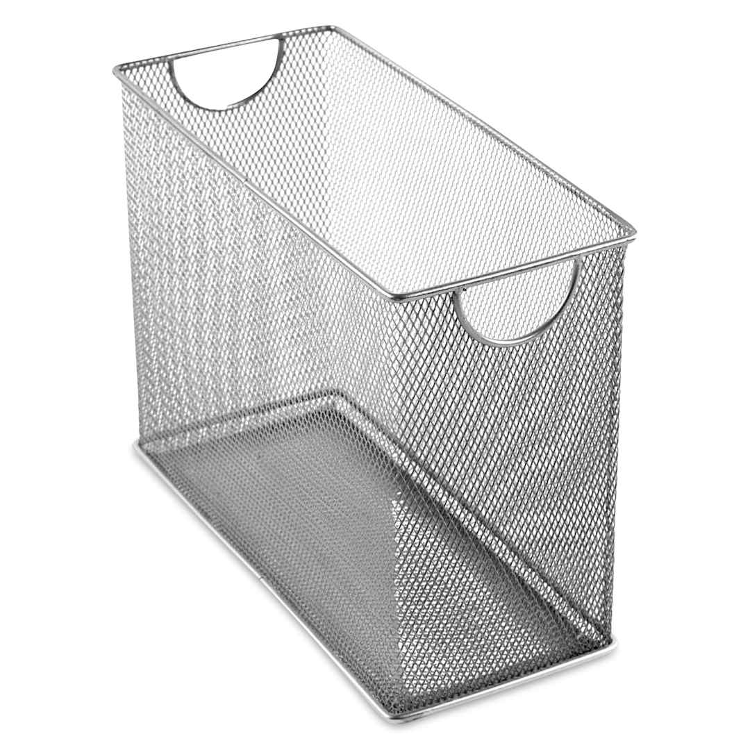Open in modal - Design Ideas MeshWorks Stacking Bin - Silver, 5-1/2" x 12-1/2"