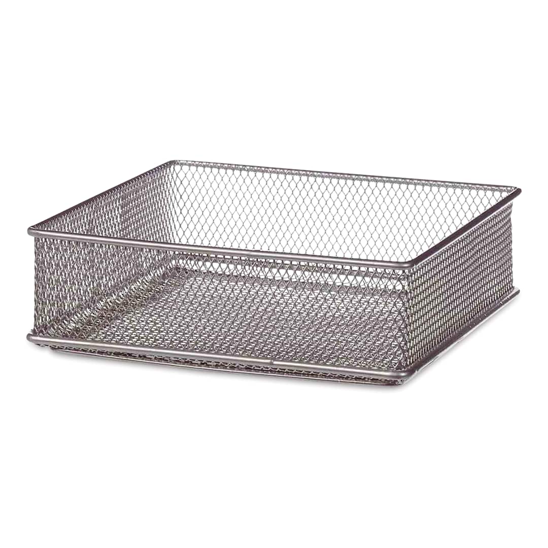 Open in modal - Design Ideas MeshWorks Drawer Storage Bin - Silver, 6" x 6"