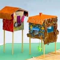 Open in modal - stilt houses