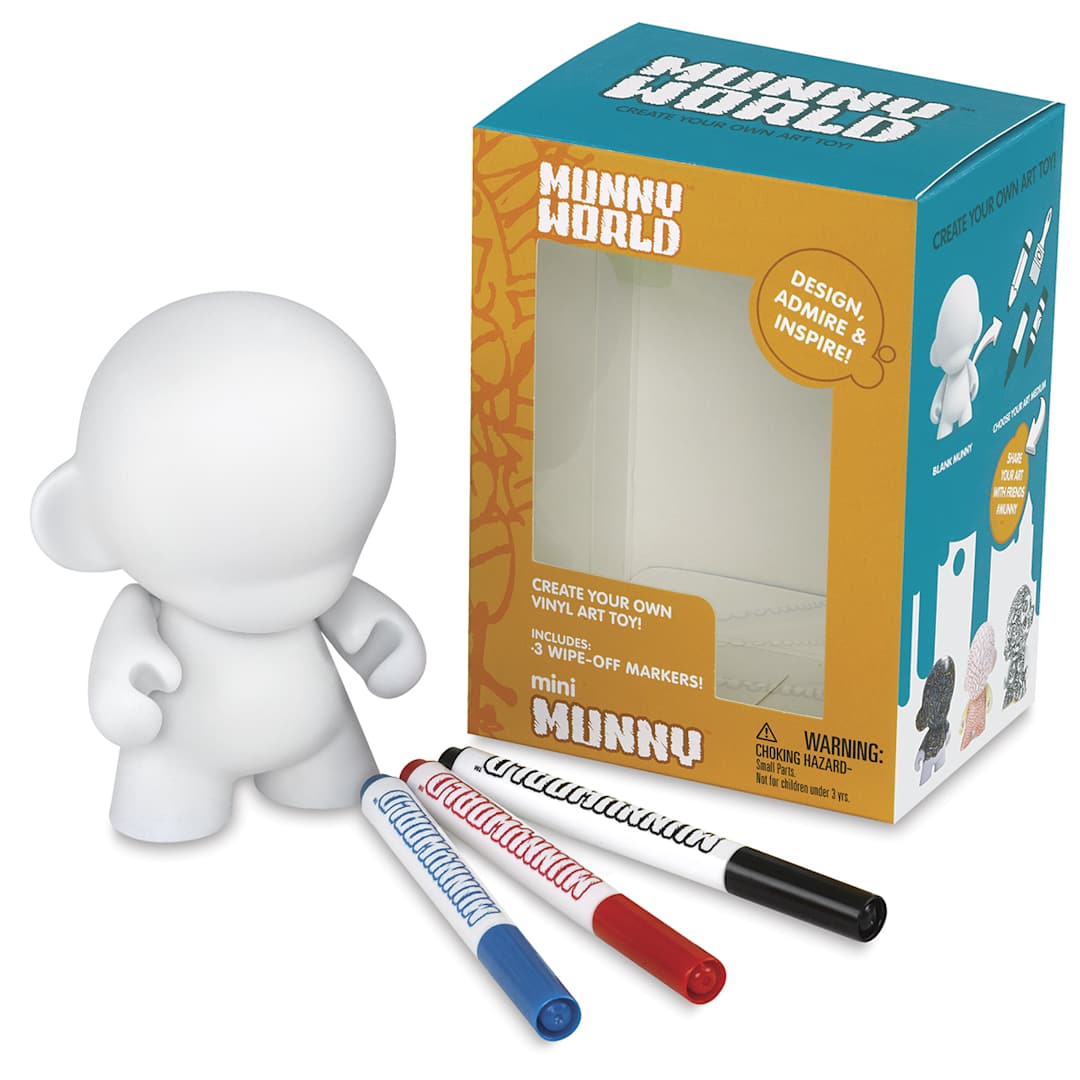 Kidrobot Reusable Munny with Wipe-Off Markers | BLICK Art Materials