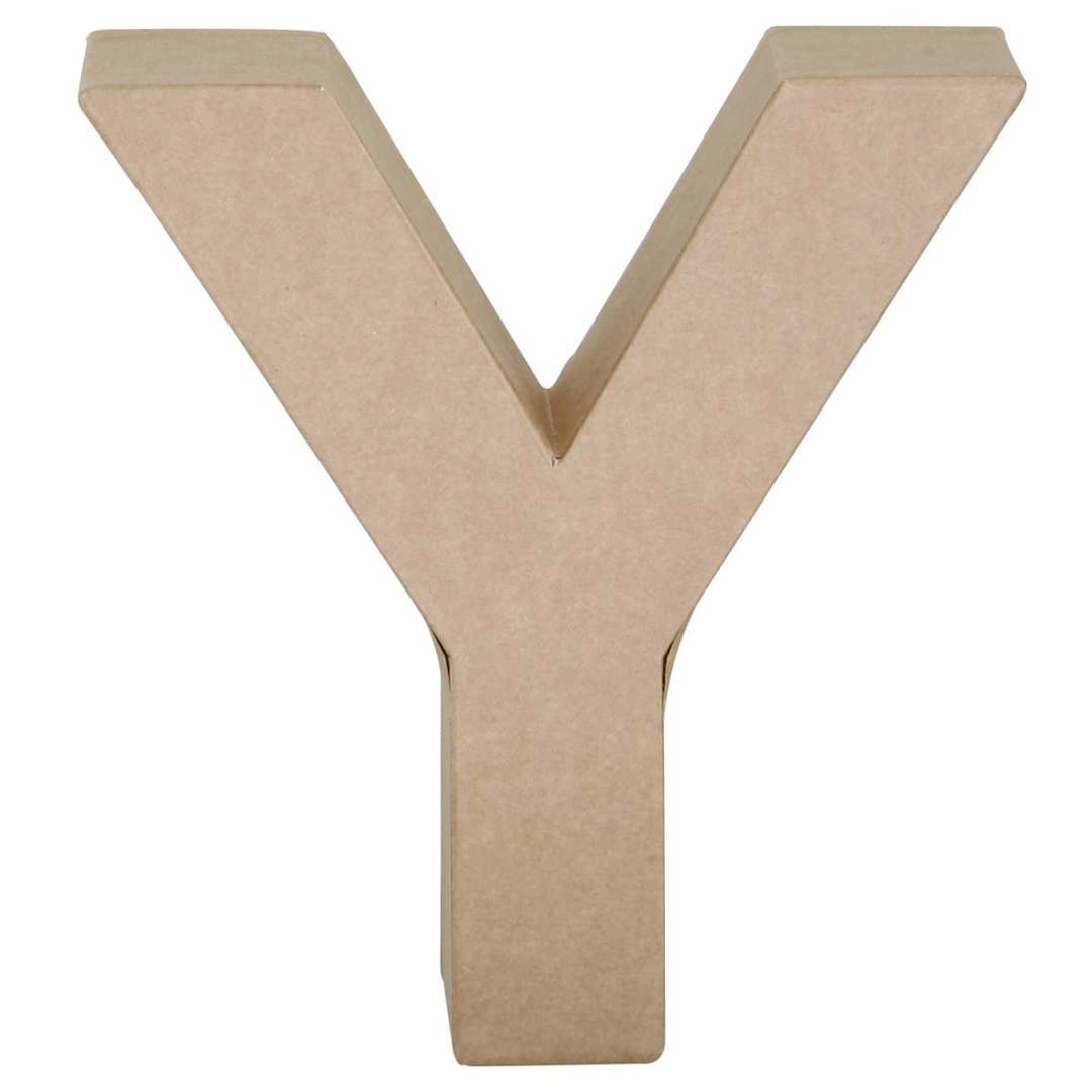 Open in modal - Paper Mache Letters & Numbers Y