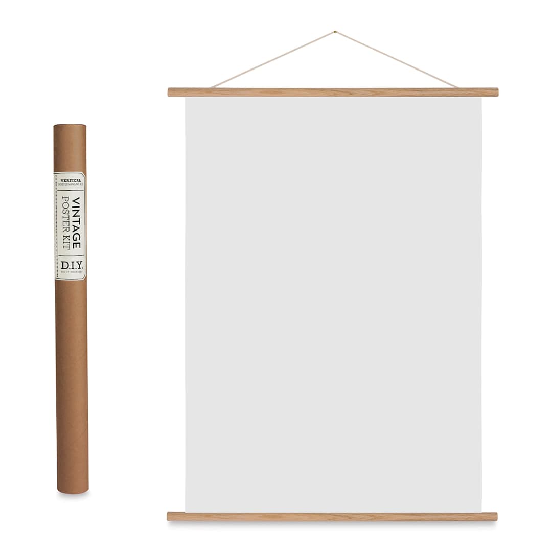 Open in modal - Cavallini Vertical Vintage Poster Hanging Kit (holding blank poster)