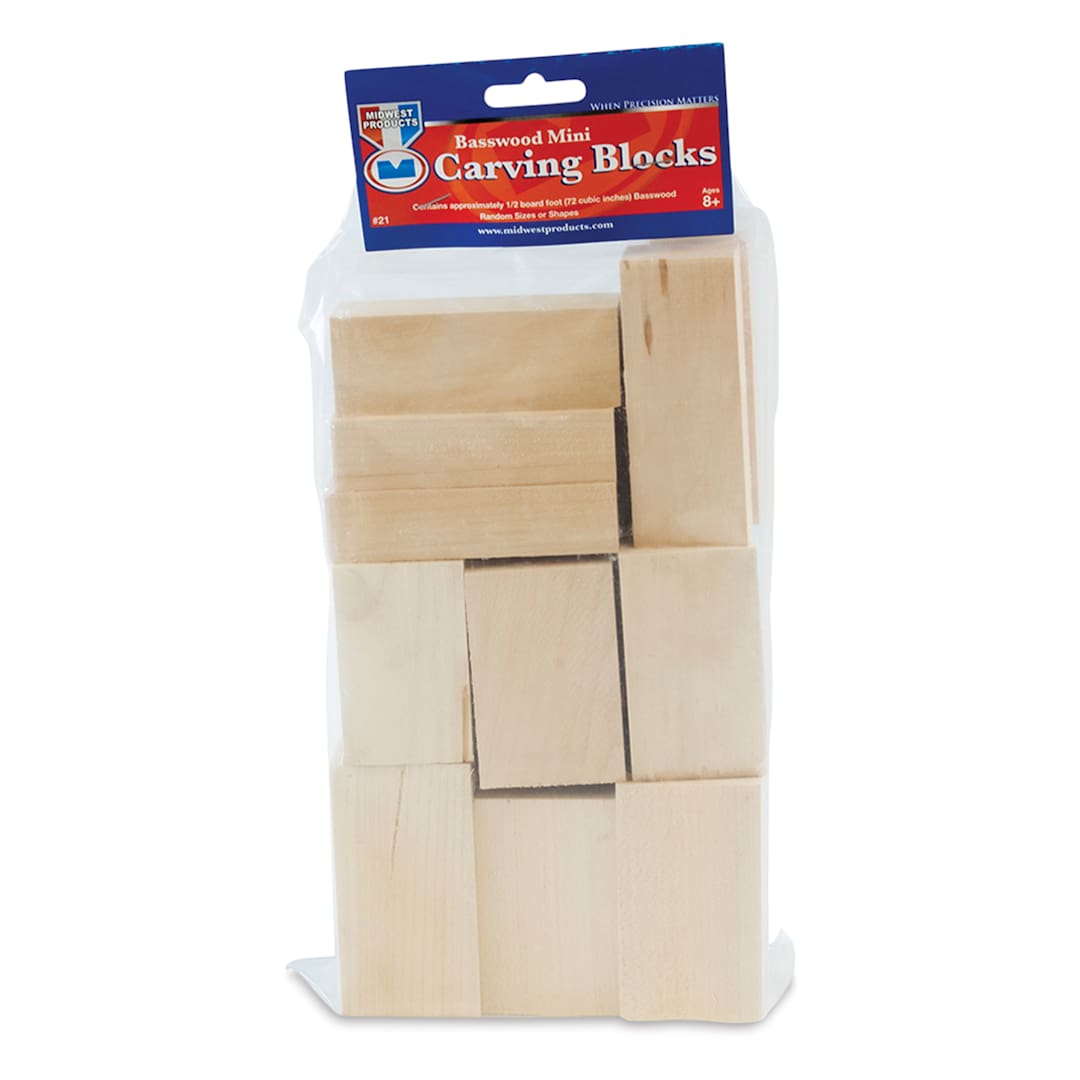 Open in modal - Midwest Products Mini Carving Block Bag - Basswood Assortment