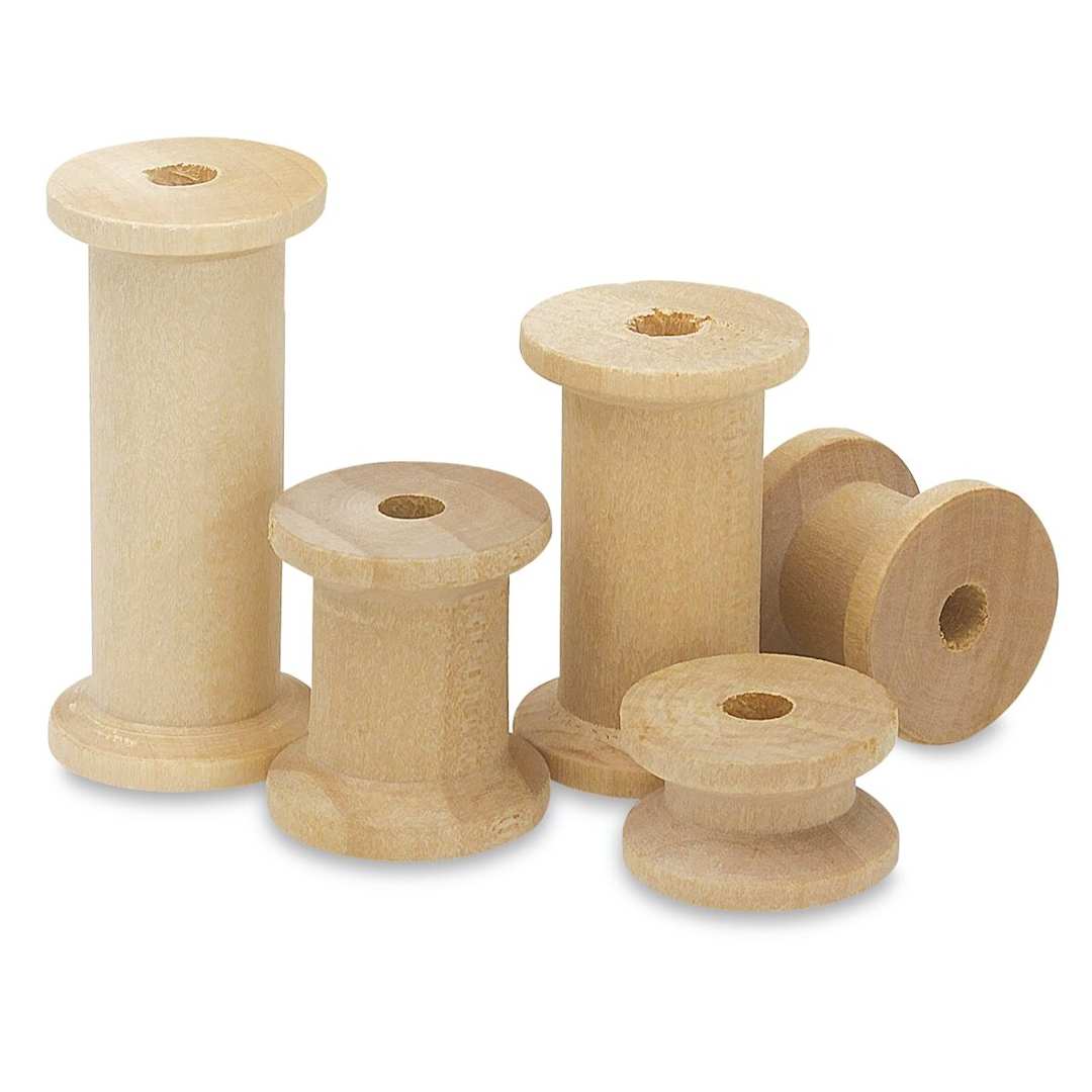 Open in modal - Creativity Street Wood Spools - Assorted Sizes, Pkg of 144