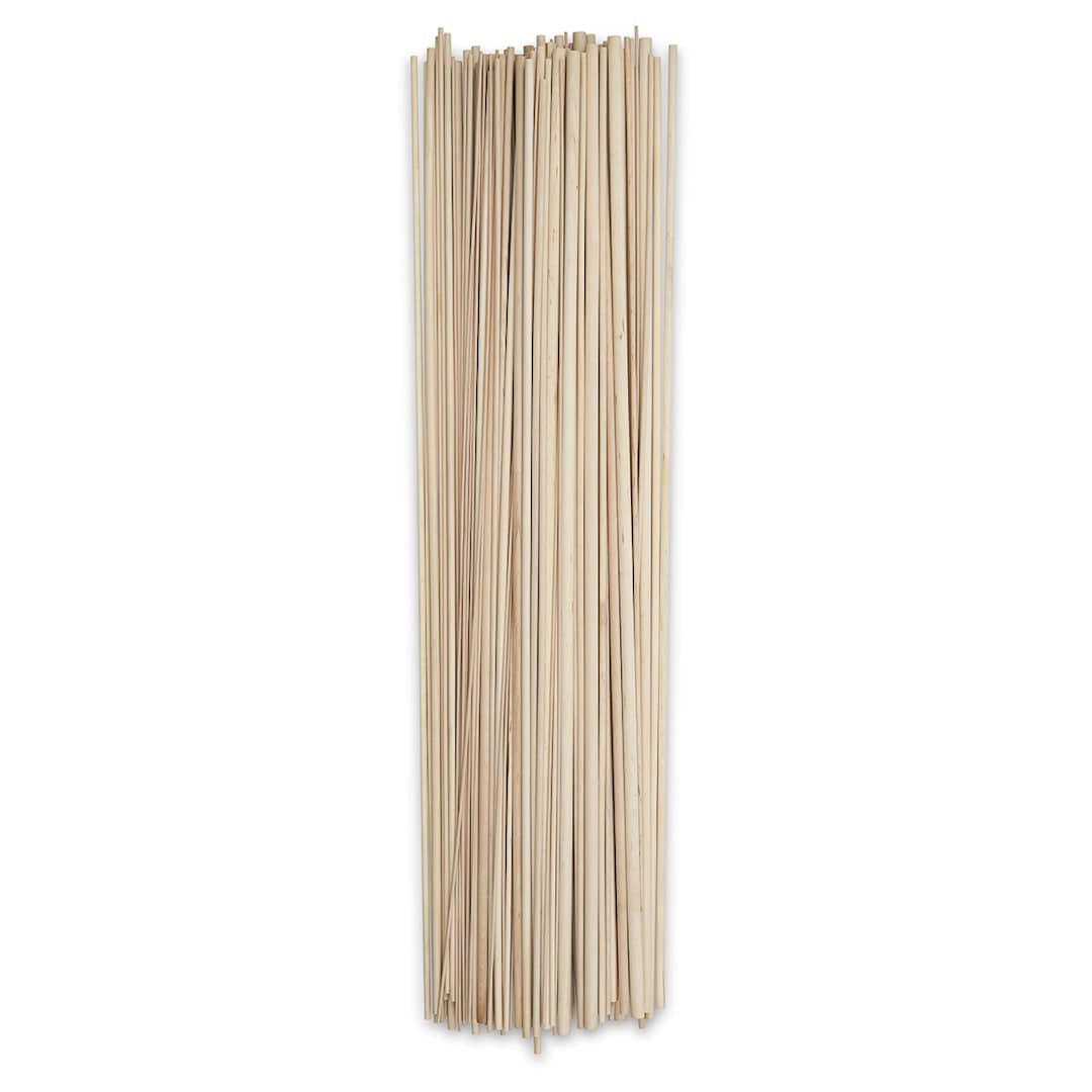 Open in modal - Creativity Street Wooden Dowel Rods - Bundle of assorted diameter rods shown upright
