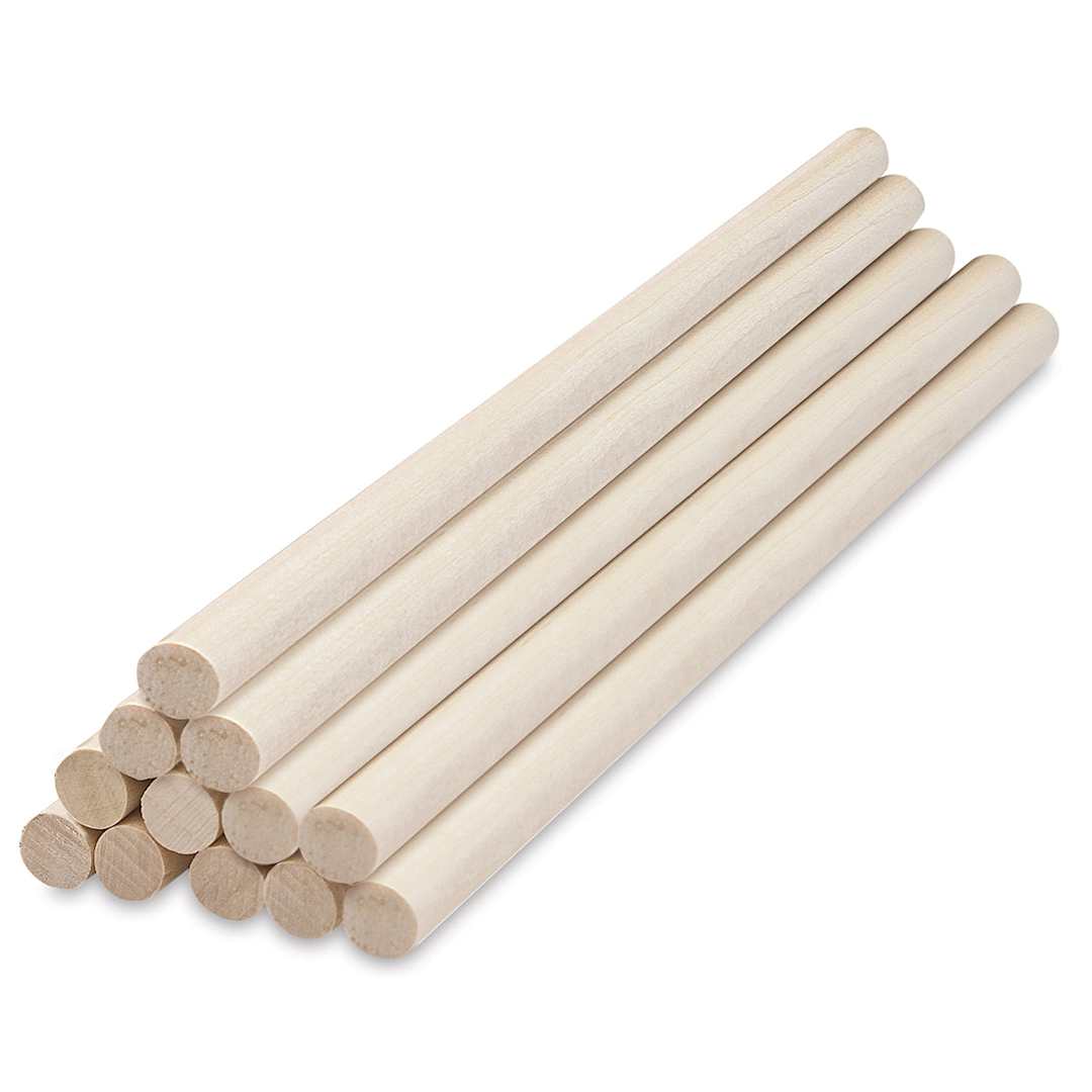 Open in modal - Creativity Street Wooden Dowel Rods - Pkg of 12, 1/2" x 36"