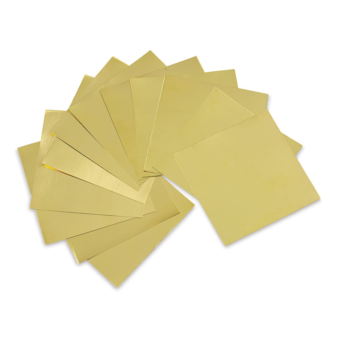 Open in modal - Art Metal Foil Sheets - Pkg of 12, 36 Gauge, Brass