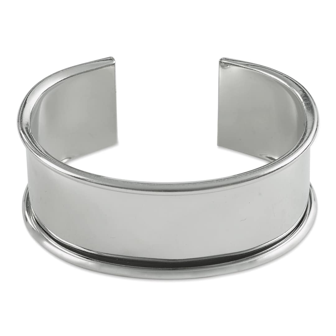 Open in modal - Realeather Metal Cuff Bracelet - 1" Wide, exterior shown