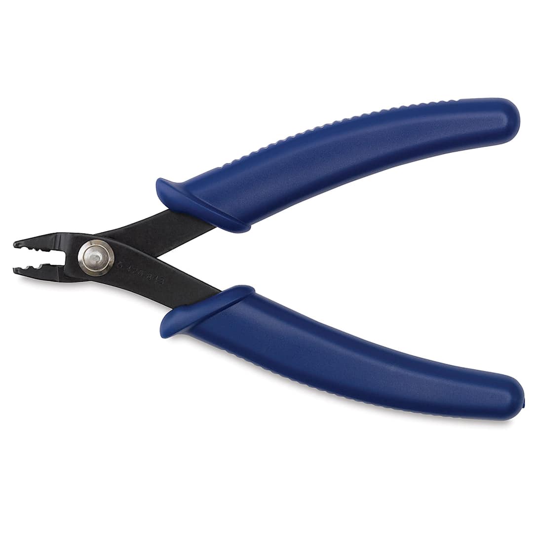 Open in modal - Beadalon Crimper - Side view of Crimper slightly open
