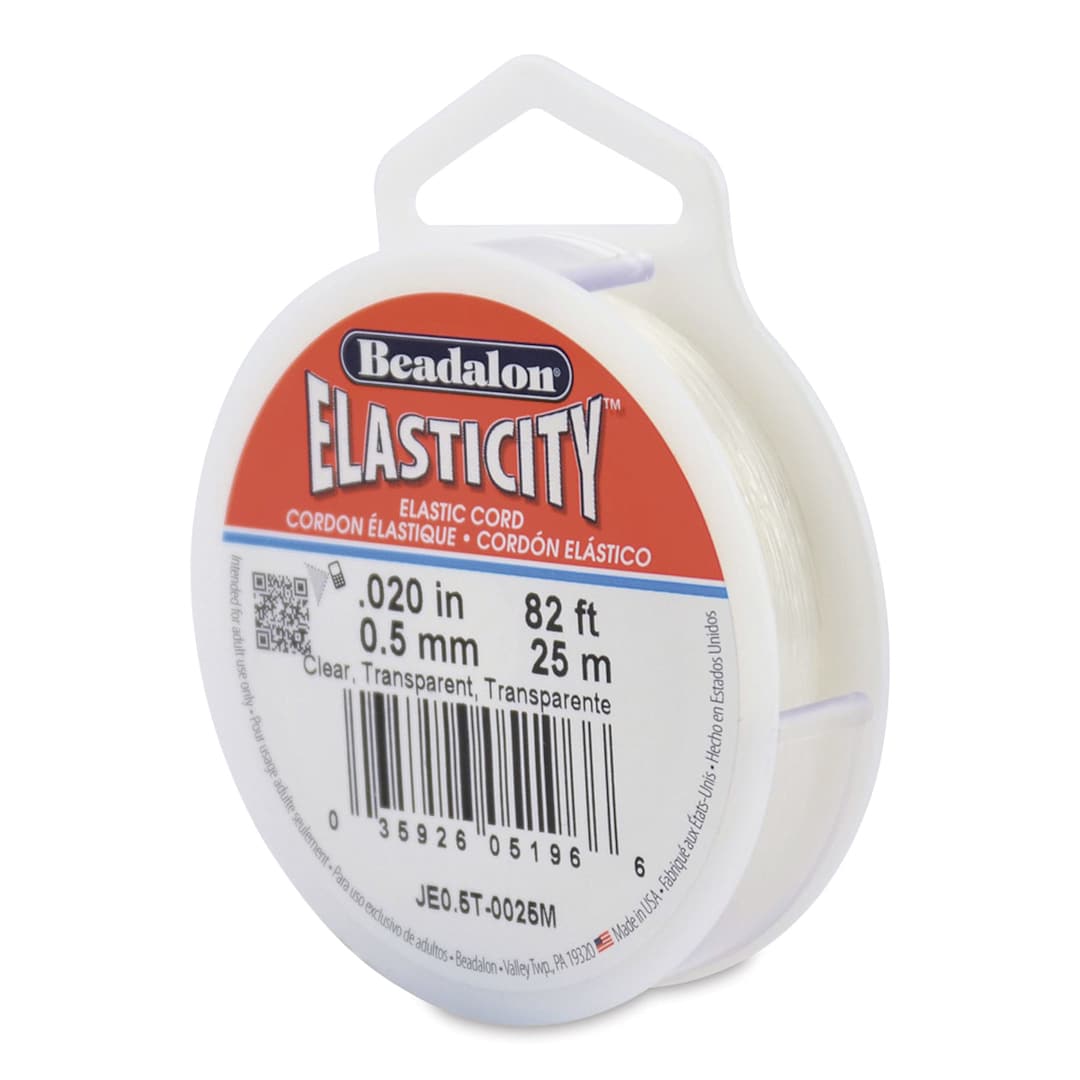 Open in modal - Beadalon Elasticity Cord - 0.5 mm x 82 ft, Clear
