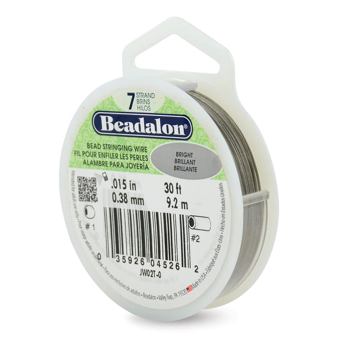 Open in modal - Beadalon 7 Strand Stringing Wire - .015" x 30 ft, Bright