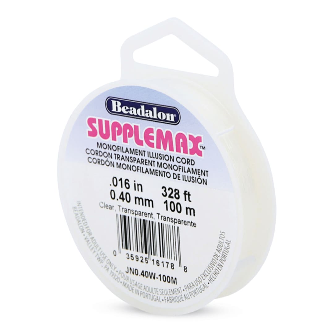 Open in modal - Beadalon SuppleMax Illusion Cord - 0.40 mm x 100 m, Clear